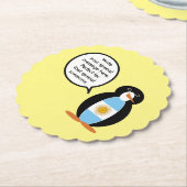 Dessous-de-verre En Papier Ms Penguin Drapeau Argentin Parle (Incliné)