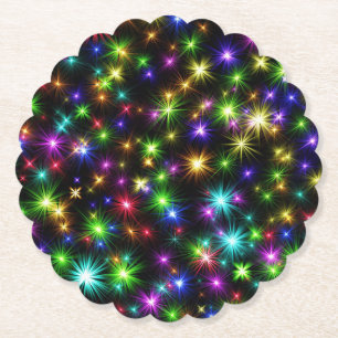 Dessous-de-verre En Papier Multicolor Christmas Star Rays-57191