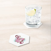 Dessous-de-verre En Papier Musical treble clef notes with sakura flowers (En situation)