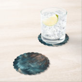 Dessous-de-verre En Papier Mystic Gothic Steampunk - Blue Copper Patina  (En situation)