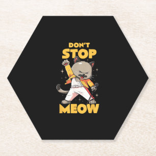 Dessous-de-verre En Papier N'arrêtez pas Meow Cute Freddie Cat