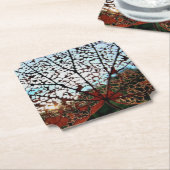 Dessous-de-verre En Papier Nature's Art Design - Fall Leaf Dessous de verre (Incliné)