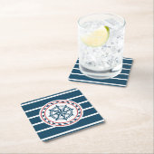 Dessous-de-verre En Papier Nautical design (En situation)
