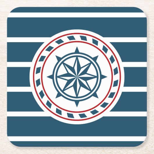 Dessous-de-verre En Papier Nautical design (Devant)