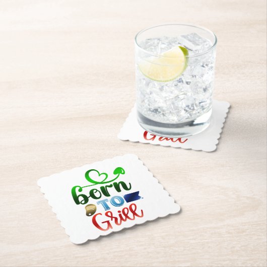 Dessous-de-verre En Papier Né au Grill (En situation)