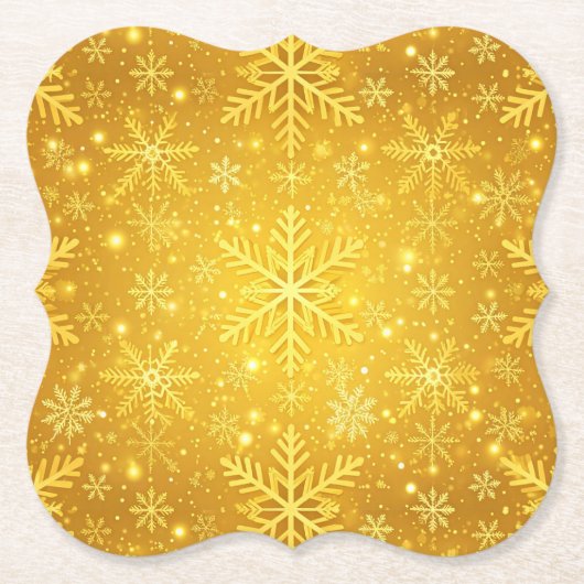 Dessous-de-verre En Papier Neige dorée (Devant)