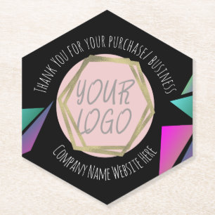 Dessous-de-verre En Papier Neon Bar Restaurant Entreprise Logo d'affaires Car