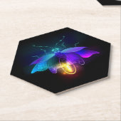 Dessous-de-verre En Papier Neon Firefly sur noir (Incliné)
