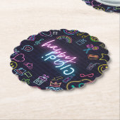 Dessous-de-verre En Papier Neon Purim (Incliné)