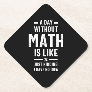 Dessous-de-verre En Papier Nerdy Enseignant en mathématiques PI Physique Math