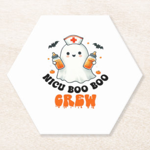Dessous-de-verre En Papier Nicu boo boo équipage halloween, Nicu Boo Crew Fun