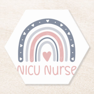 Dessous-de-verre En Papier NICU Nurse Boho Rainbow NICU Nurse Gifts NICU N