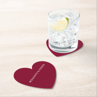 Dessous-de-verre En Papier NK Logo sur Dessous de Verre en Forme de Coeur
