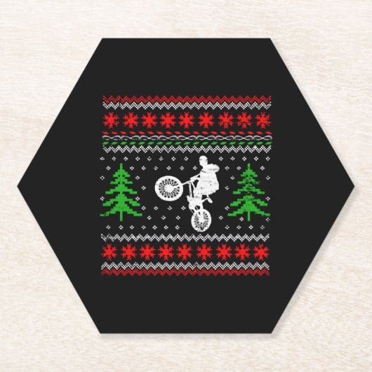 Dessous-de-verre En Papier Noël BMX (Devant)