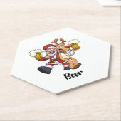 Dessous-de-verre En Papier Noël de père Noël Beer Reindeer (Incliné)