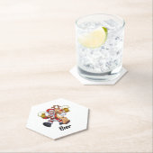 Dessous-de-verre En Papier Noël de père Noël Beer Reindeer (En situation)