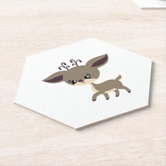 Dessous-de-verre En Papier Noël des rennes (Incliné)