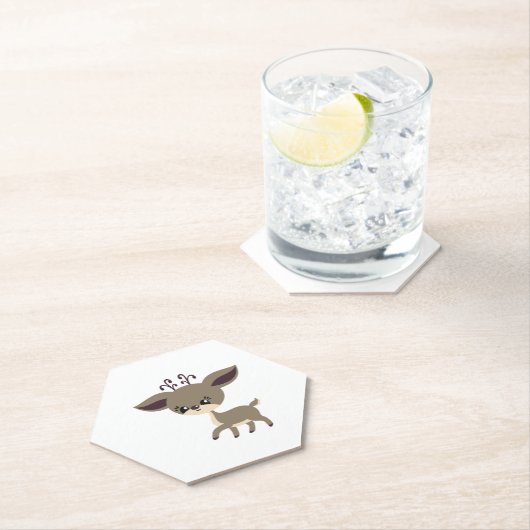 Dessous-de-verre En Papier Noël des rennes (En situation)