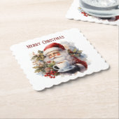 Dessous-de-verre En Papier Noël festif Père Noël (Incliné)