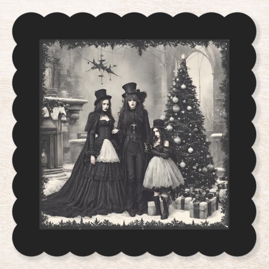 Dessous-de-verre En Papier Noël gothique (Devant)