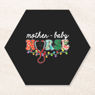 Dessous-de-verre En Papier Noël Infirmière infirmière mère bébé infirmière Ch