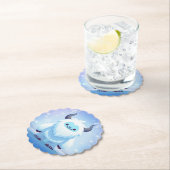 Dessous-de-verre En Papier Noël mignon/yeti d'hiver (En situation)