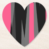 Dessous-de-verre En Papier Noir rose et gris (Devant)