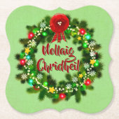 Dessous-de-verre En Papier Nollaig Chridheil Noël écossais (Devant)