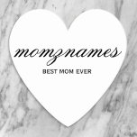 Dessous-de-verre En Papier Nom de la calligraphie personnalisée de la meilleu<br><div class="desc">Célébrez les mamans spéciales de votre vie avec notre design personnalisé Best Mom Ever Calligraphy Name, parfait pour la fête des mères, les anniversaires, ou toute occasion de montrer votre amour. Ce cadeau élégant et personnalisable est idéal pour toutes les mamans, qu’elles soient la meilleure maman au monde, maman-chien, maman-chat...</div>