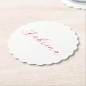 Dessous-de-verre En Papier Nom d'écriture professionnelle classique personnal (Incliné)