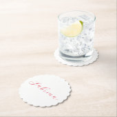 Dessous-de-verre En Papier Nom d'écriture professionnelle classique personnal (En situation)