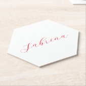 Dessous-de-verre En Papier Nom d'écriture professionnelle classique personnal (Incliné)