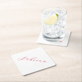 Dessous-de-verre En Papier Nom d'écriture professionnelle classique personnal (En situation)