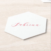 Dessous-de-verre En Papier Nom d'écriture professionnelle classique personnal (Incliné)