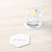 Dessous-de-verre En Papier Nom d'écriture professionnelle classique personnal (En situation)