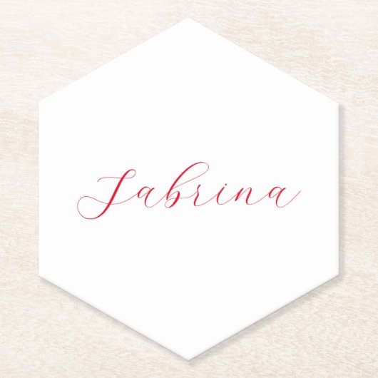 Dessous-de-verre En Papier Nom d'écriture professionnelle classique personnal (Devant)