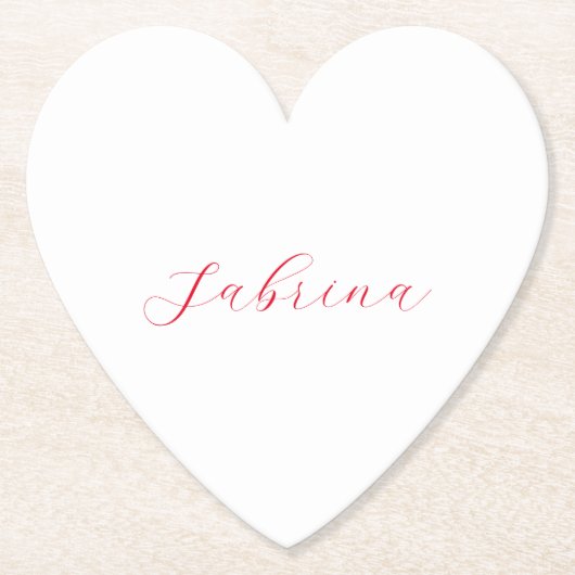 Dessous-de-verre En Papier Nom d'écriture professionnelle classique personnal (Devant)