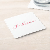 Dessous-de-verre En Papier Nom d'écriture professionnelle classique personnal (Incliné)