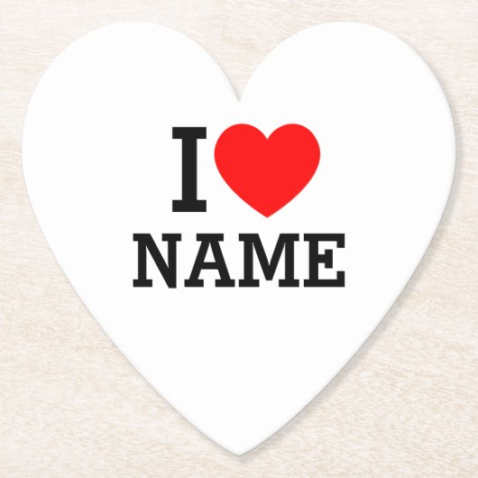 Dessous-de-verre En Papier Nom du coeur (Devant)