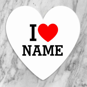 Dessous-de-verre En Papier Nom du coeur