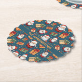 Dessous-de-verre En Papier Nom personnalisé Noël Père Noël (Incliné)