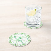 Dessous-de-verre En Papier Noms de mariée et de mariée ensemble (En situation)