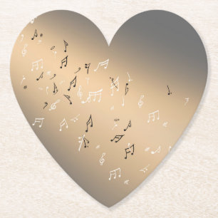 Dessous-de-verre En Papier Notes musicales en clair de lune