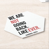 Dessous-de-verre En Papier Nous ne reviendrons jamais, votez pour Harris (Incliné)