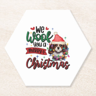 Dessous-de-verre En Papier Nous t'avons fait un joyeux Noël - Drôle Chien Esp