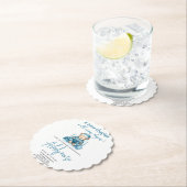 Dessous-de-verre En Papier Nouveau Chapitre Teddy bleu garçon baby shower Our (En situation)