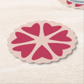 Dessous-de-verre En Papier Nucléaire - magenta rouge - image. (Incliné)