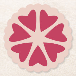 Dessous-de-verre En Papier Nucléaire - magenta rouge - image.