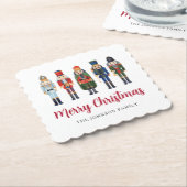 Dessous-de-verre En Papier Nutcracker mignon Joyeux Noël (Incliné)
