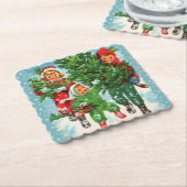 Dessous-de-verre En Papier Obtenir l'arbre de Noël (Incliné)